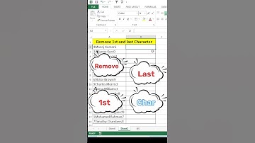 Excel Tutorial: How to Remove First and Last Characters from Cells #shorts