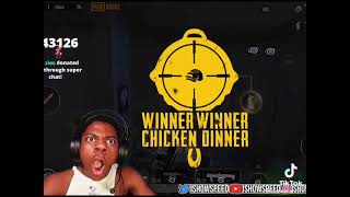 Ishowspeed plays PUBG mobile for the first time🤣 (He won the game) #pubgmobile #ishowspeed #twitch