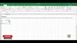 Simple Interest-    Explained on Microsoft Excel
