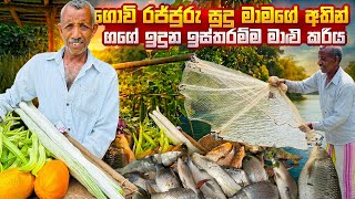 ගොවි රජ්ජුරු සුදු මාමගේ අතින් ගගේ ඉදුන ඉස්තරම්ම මාළු කරිය #viral #villagelife 