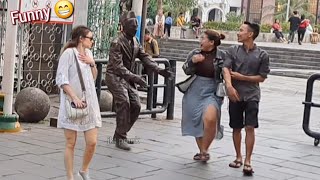 STATUE PRANK,  JUST FOR LAUGHING,  FUNNY REACTION, PATUNG PRANK