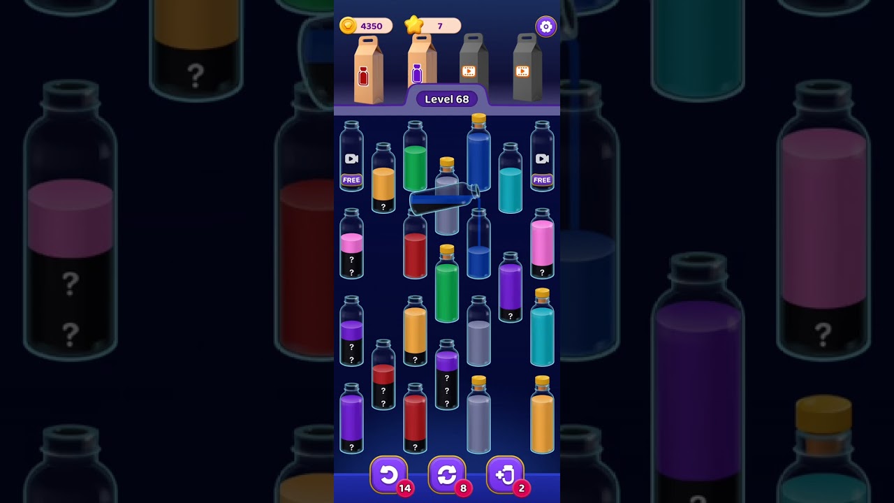 Water Puzzle: Sort Color - level 68