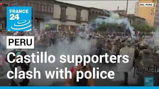 Peru Castillo Supporters Clash With Police, March Against New President France 24 English