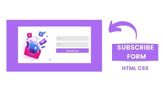 Subscribe Form Html Css | Html Subscription Box