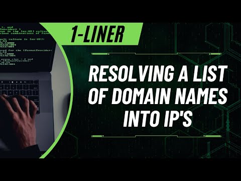 1-Liner for resolving a list of domain names into IP's