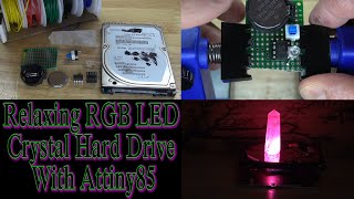Relaxing RGB LED Crystal Hard Drive With Attiny85