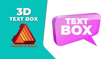 How to insert a 3d text box in affinity publisher