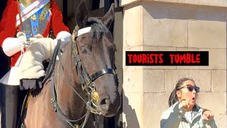 "ROYAL GUARD'S WARNING: WHEN TOURISTS TRY TO CHARM AND GET A LOUD 'NO WAY!' 😂👑
