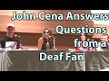 John Cena Answers a Deaf Fan in Cena Sign Language ASL. Gives hug!!!