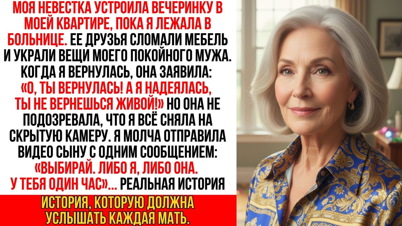 Невестка ограбила мой дом, пока я умирала в больнице… Но не знала, что я пошлю видео позора её мужу…