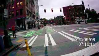 Second Avenue Sidepath / "Protected Bike Lane", Seattle - Southbound