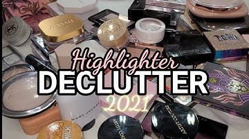 HIGHLIGHTER COLLECTION DECLUTTER!!! (+ SWATCHES) 2021