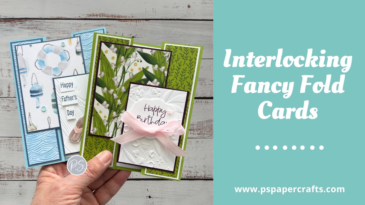 How To Make Interlocking Fancy Fold Cards - YouTube