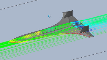SolidWorks Flow Simulation - Heavy Spaceplane Low AOA Glide Simulation