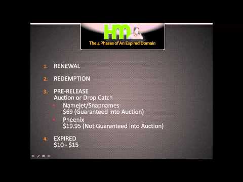 PBN Domain Research Videos 1 of 3 - The 4 Phases Of An Expired Domain