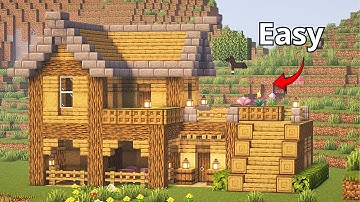 Minecraft:How to Build Easy Starter House🏠(easy tutorial)