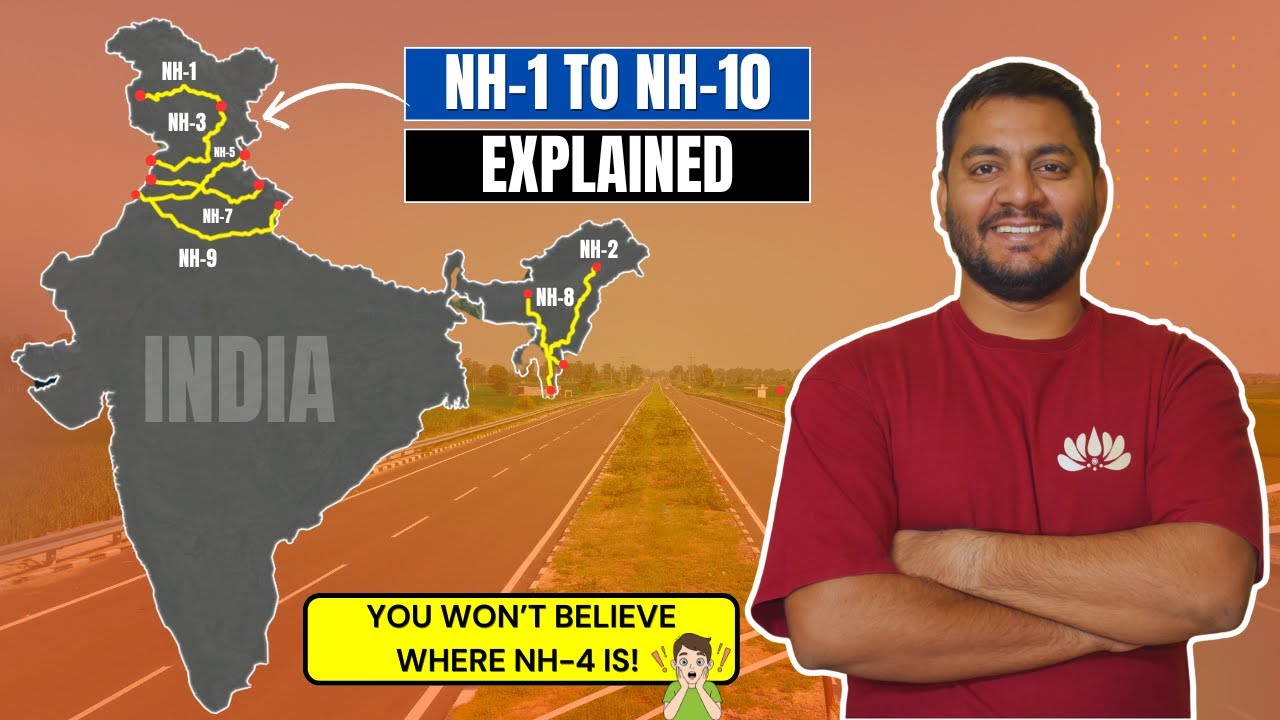 Indian National Highways Explained | NH-1 to NH-10 Full Route Details 