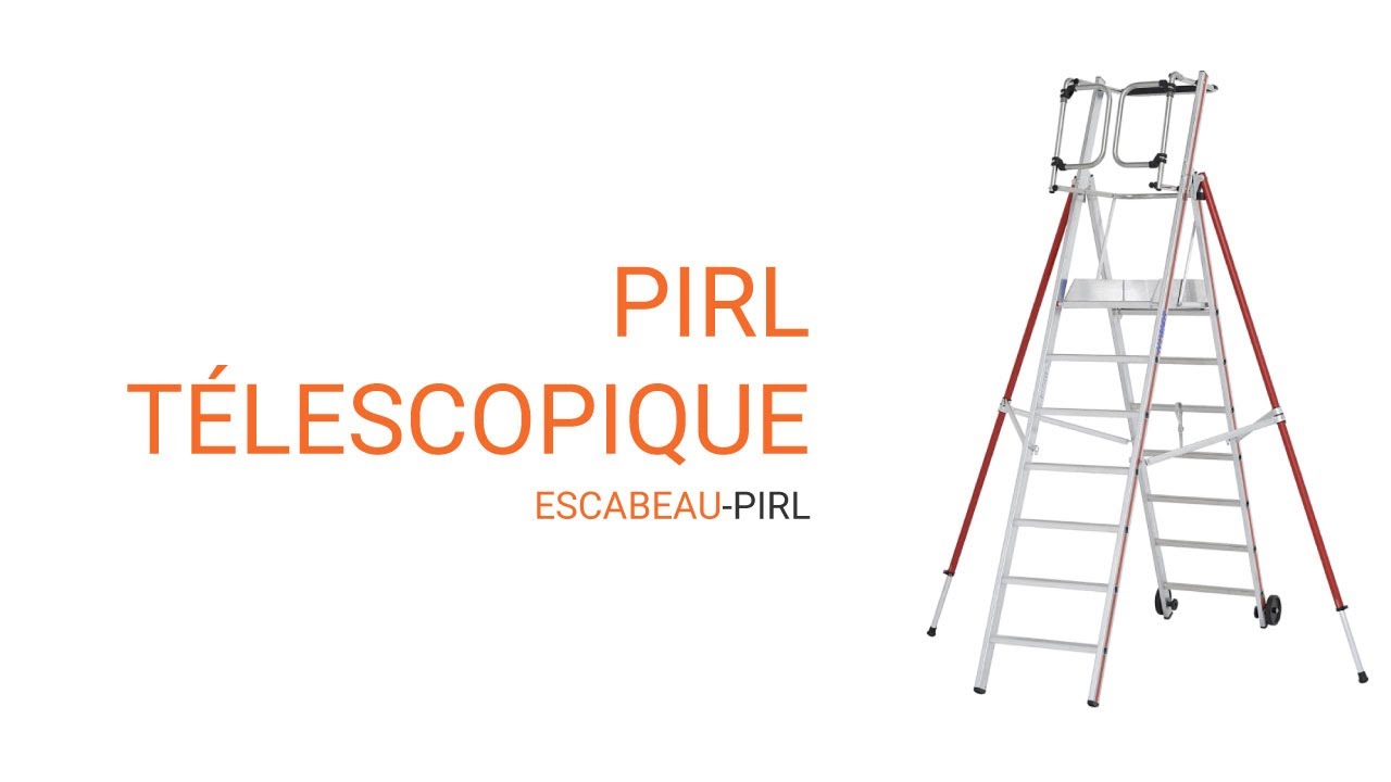 Escabeau PIRL avec portillon saloon et extension - Escabeau Direct MATISERE