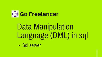 Data Manipulation Language (DML) in sql