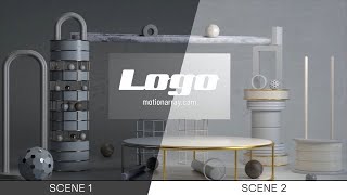 White And Black Modern Logo DaVinci Resolve Templates