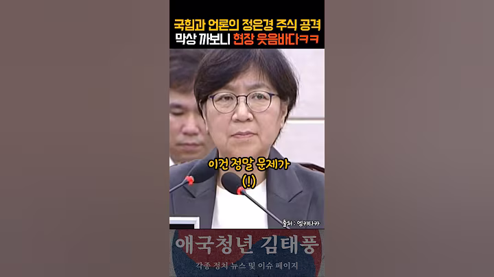 또 언론의 가짜뉴스였다 정은경 주식 까보니 현장 웃음바다ㅋㅋ