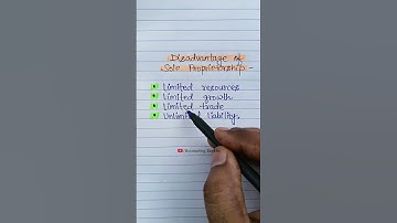 Disadvantages of Sole Proprietorship | #shorts