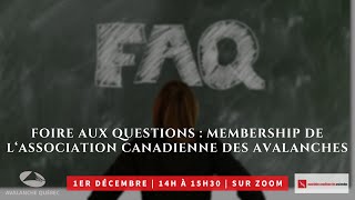 Webinaire // Foire aux questions : membership de l’ACA (CAA)