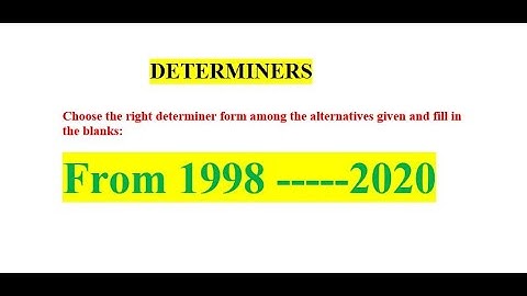 H.S.L.C  DETERMINERS  SOLVED  FROM 1998 TO 2020