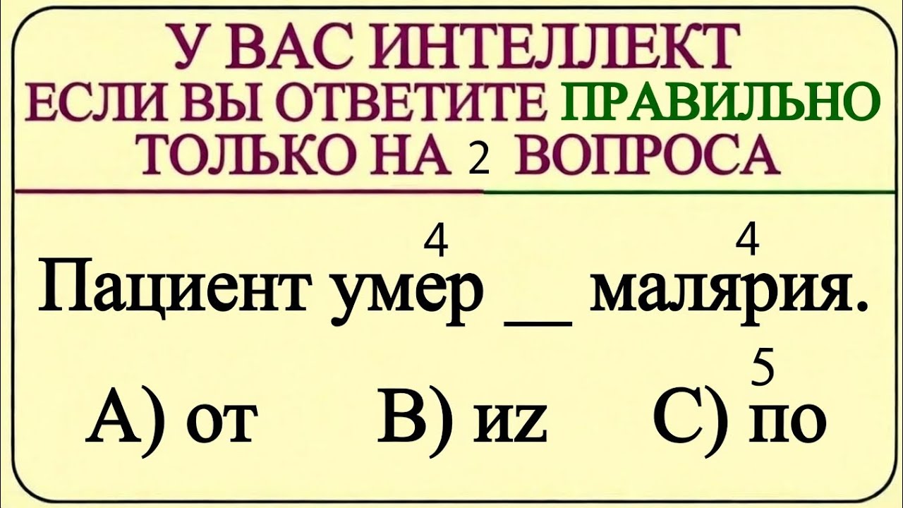 У вас высокий интеллект?  🤯Ответьте правильно | Тест на интеллект | Русский язык