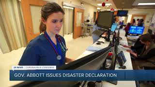 What does Governor Abbott's "disaster declaration" do?