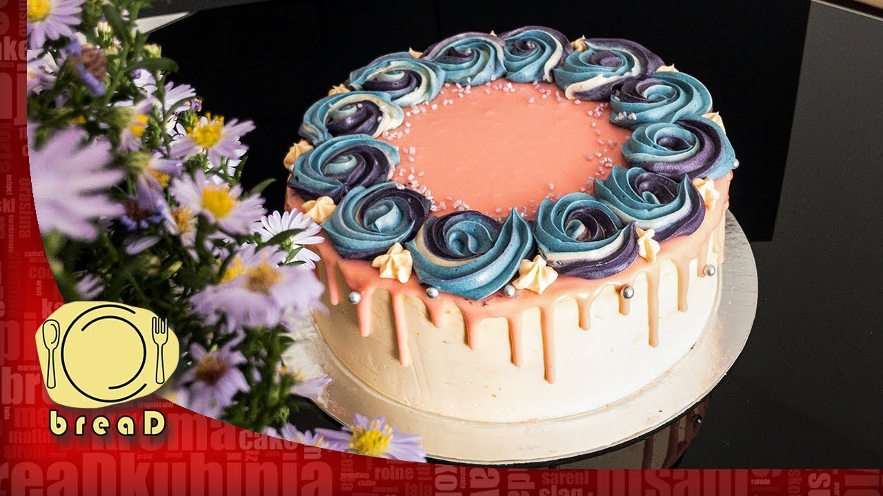 Decorated Drip Cake | breaD - YouTube