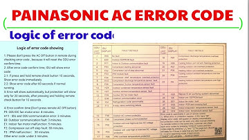 Panasonic ac Error code list panasonic inverter ac error code list...