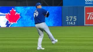 [직캠] 토론토 블루제이스 류현진 워밍업 루틴 Toronto Blue Jays Ryu warms up routine.