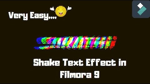 Filmora 9 Intro Tutorial Text Shake Effect in Filmora 9 2020 #Tech of Filmora Sarathi