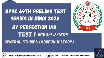 Test series BPSC 69th Prelims 2023 | TEST 1 | Modern History P1 | #bpsctest #bpsctestseries