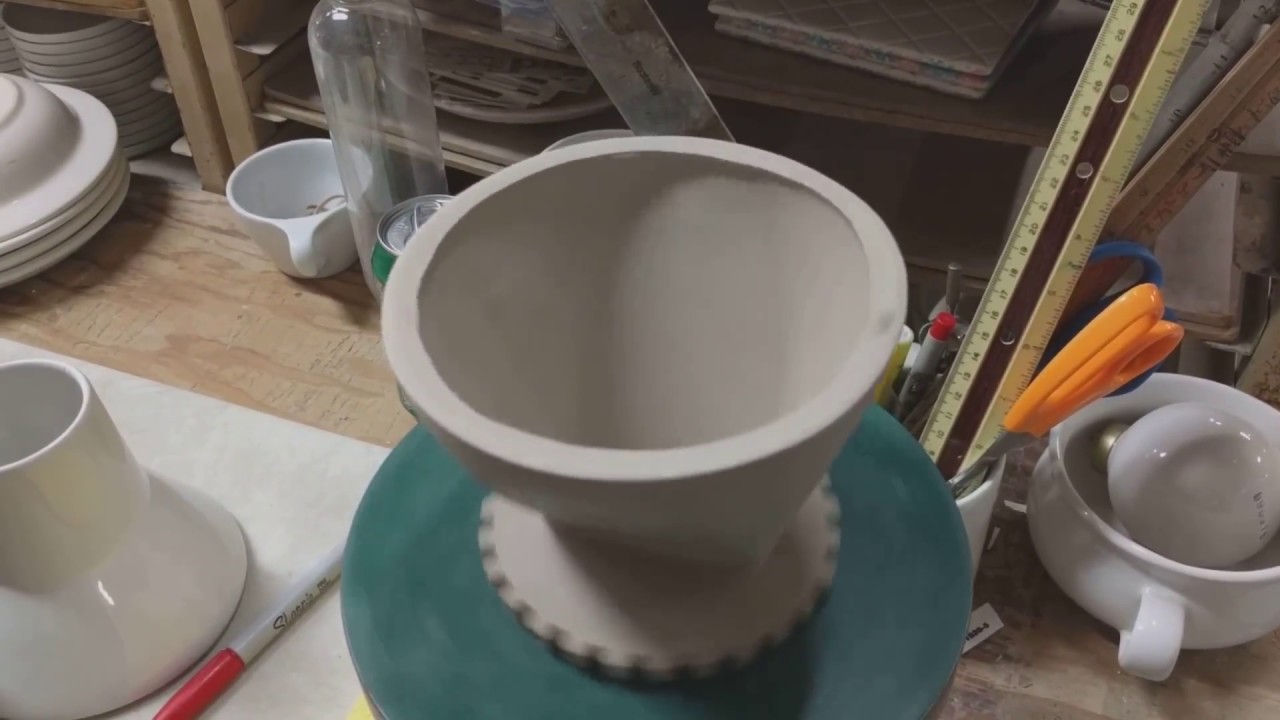 Unfired Ceramic Greenware Coffee Cone Design Test