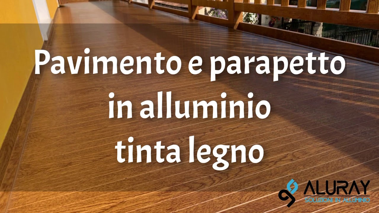 Pavimento e parapetto in alluminio tinta legno by Aluray SrL