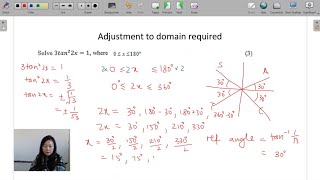 Solving Trigonometric Equations – Using the ASTC rule, Related Angles and Trigonometric Identities
