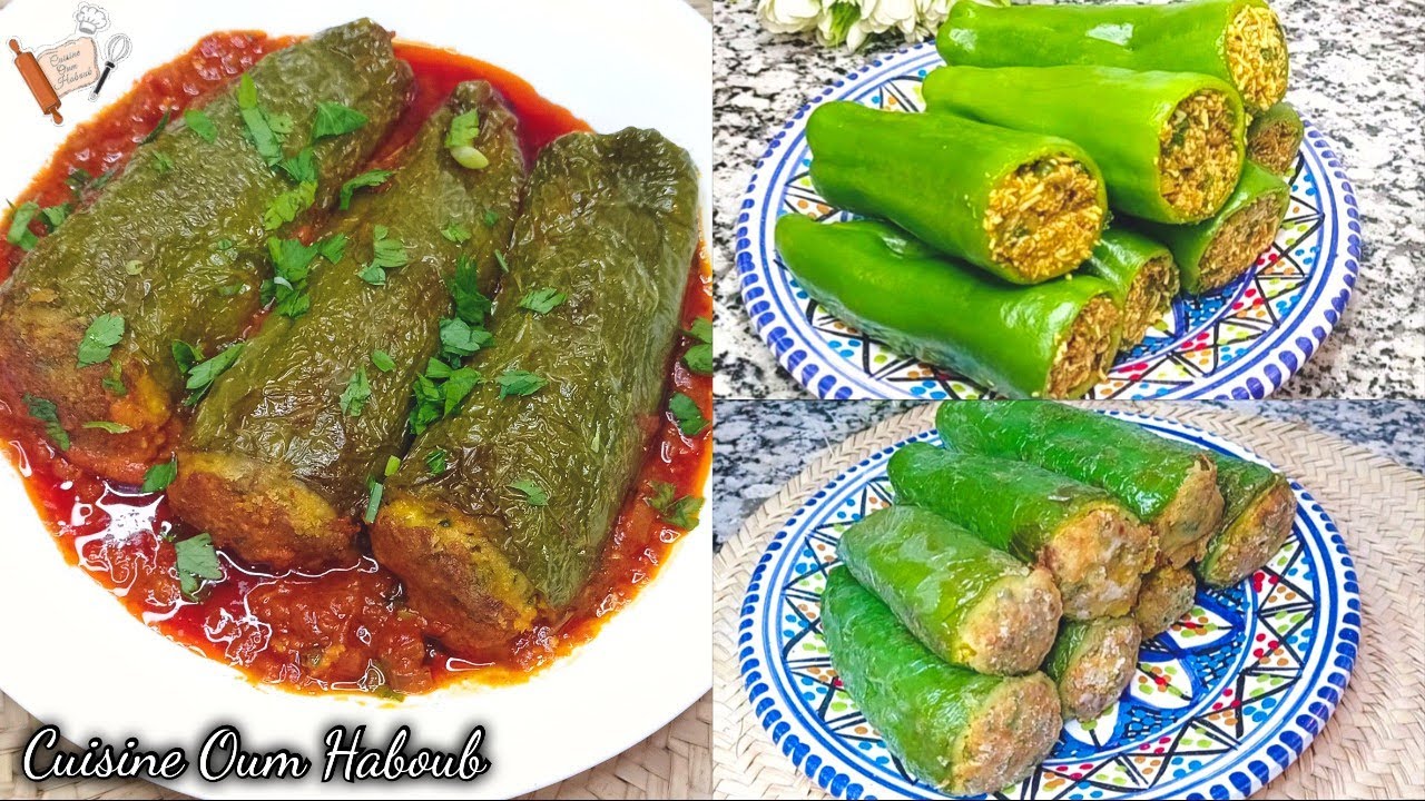 فلفل محشي تونسي 🇹🇳 وصفة  روعة سهلة و سريعة مع طريقة الصالصة البنينة felfel mehchi tunisien 