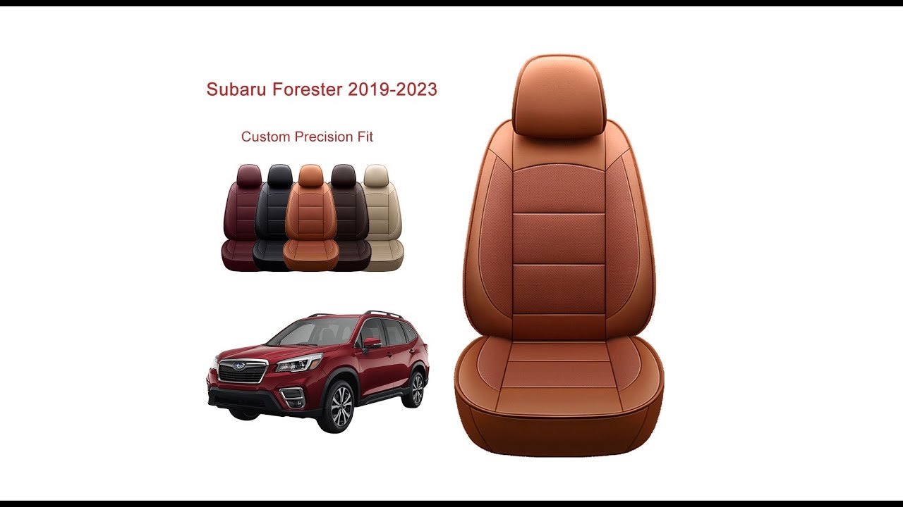 2019-2023 Forester, Black OASIS AUTO 2009-2022 Forester Custom Fit Leather Seat Covers 