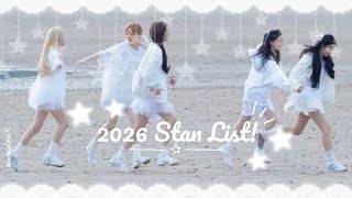 𝐎𝐮𝐫 2 0 2 6 𝐒𝐭𝐚𝐧 𝐋𝐢𝐬𝐭