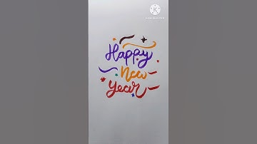 HAPPY NEW YEAR CALLIGRAPHY #shorts #shortsvideo #happynewyear #calligraphy #drawing #tutorial