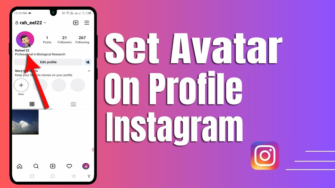 How to Set Avatar On Instagram Profile - YouTube