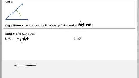 Math 118 : 1.2 #1, #2 (Mathematical Explorations Tutorial : Angles)