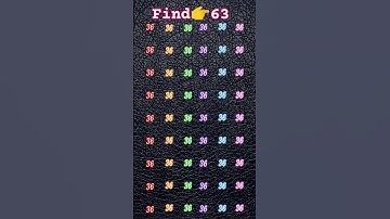 Find 63 Odd Number 💔🔥 #quiz #gk #iqtest #trending #puzzle #maths #ytshorts #upsc #ias