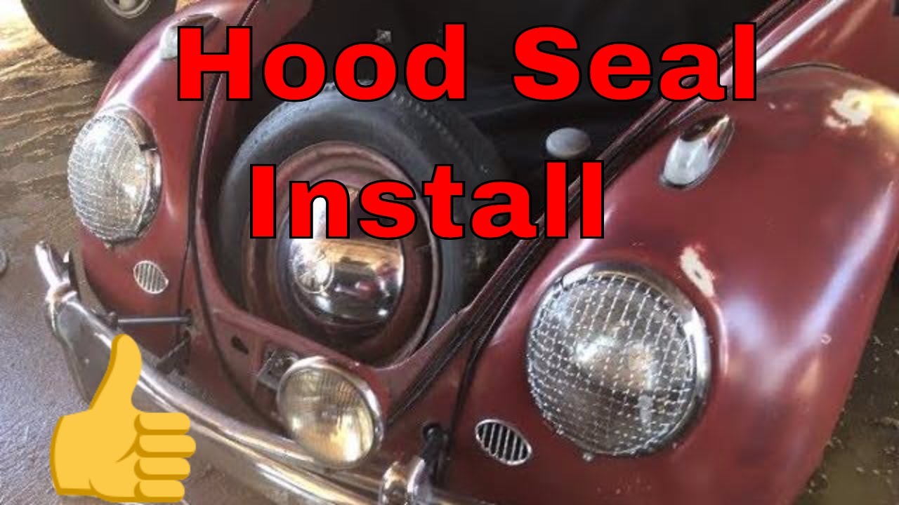 VW beetle hood seal install and emergency brake fix YouTube