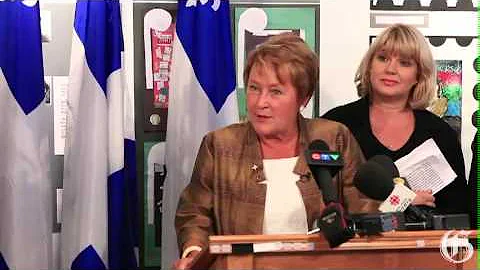 Pauline Marois speaks about English voters