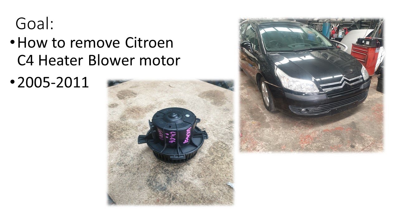 Skur Forhandle de How to remove Citroen C4 Heater blower motor 2005-2011 - YouTube