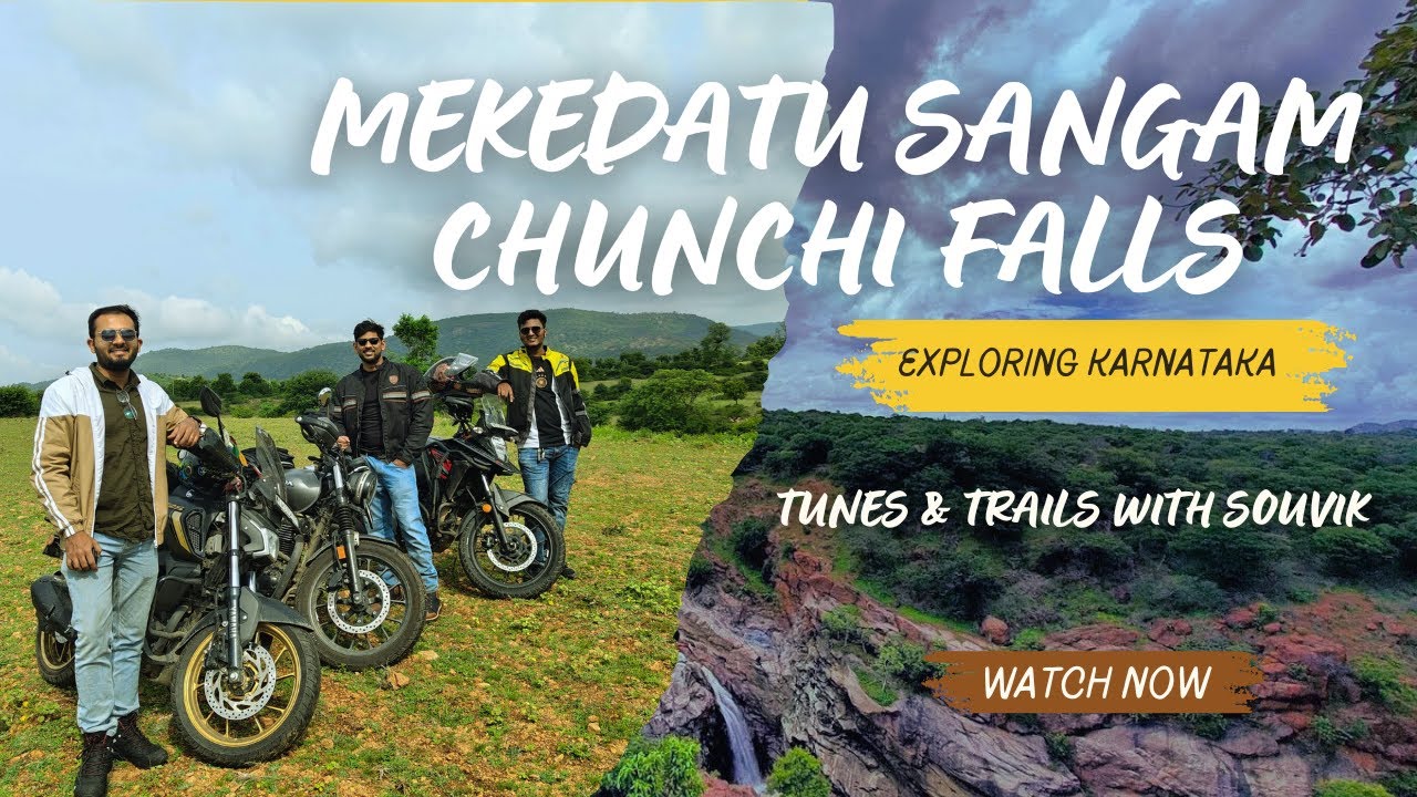 Bike Ride to Mekedatu Sangam and Chunchi Falls | Karnataka | DJI Action 4