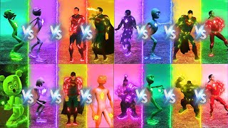 COLOR DANCE CHALLENGE DAME TU COSITA VS SUPERMEN VS HULK VS SHAZAM  - Alien Green dance challenge